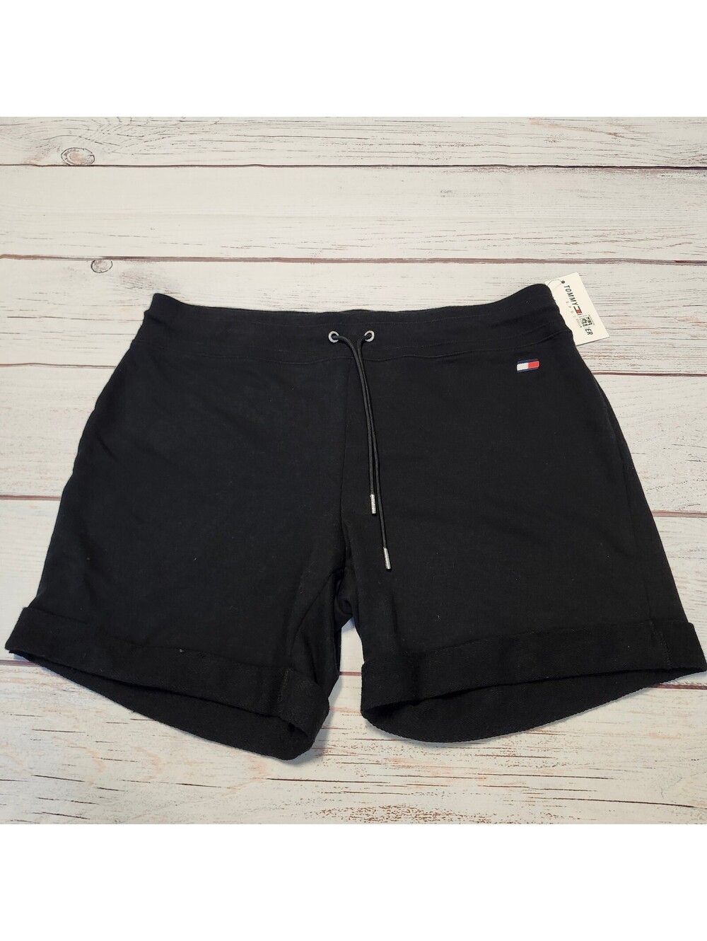 Tommy Hilfiger Black Drawstring Shorts Women's XL NWT